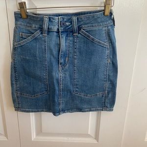 Jean High Waisted Skirt